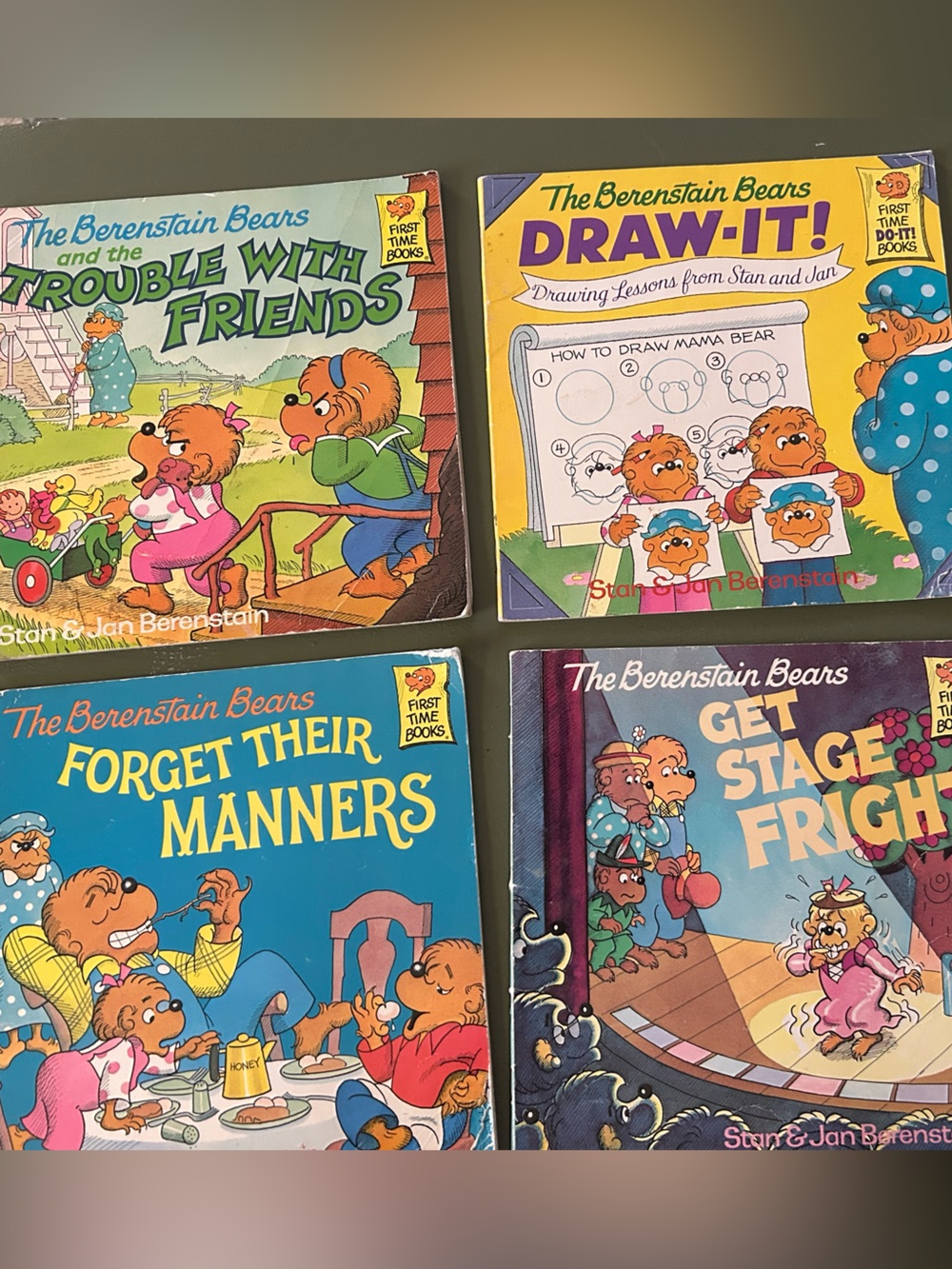 Berenstain Bears Books Set of Four Children Soft Cover